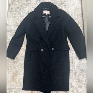 BCBGeneration Black teddy oversized Coat